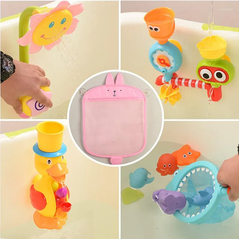 Sacs de rangement bébé salle de bain sac maille filet baignoire aspiration mode enfants bain marque Portable jouets support organisateur