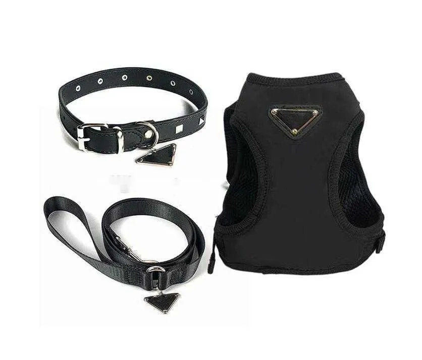 Harness Dog Step-in Designer en Leing Set Leather Brand Pet Collar riem met handtas zachte hond kleine medium honden poedel 45285