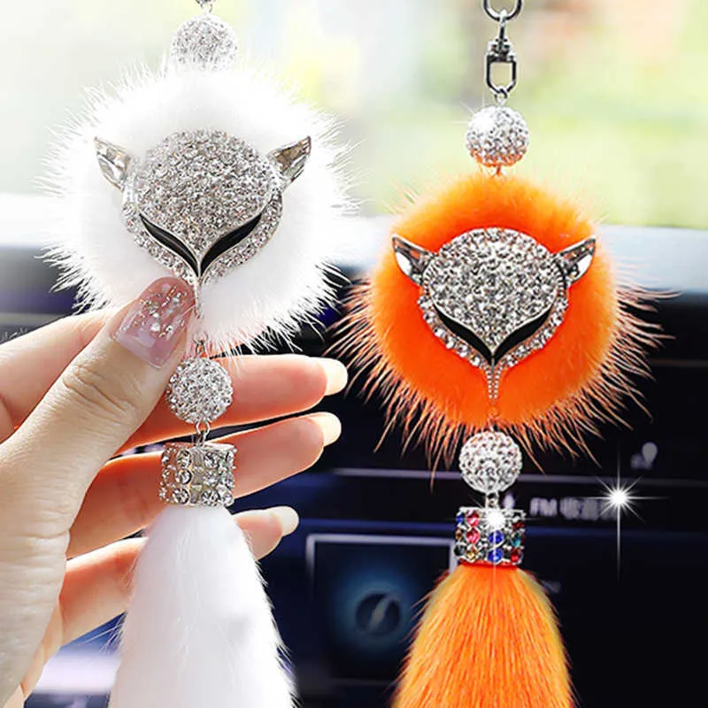 Décorations Intérieures Mode Diamond Fox Rétroviseur Ornement Fourrure  Bling Strass Miroir De Voiture Accessoires Suspendus Pour Filles Femmes 8  Couleurs Mignon T221215 Du 9,69 €