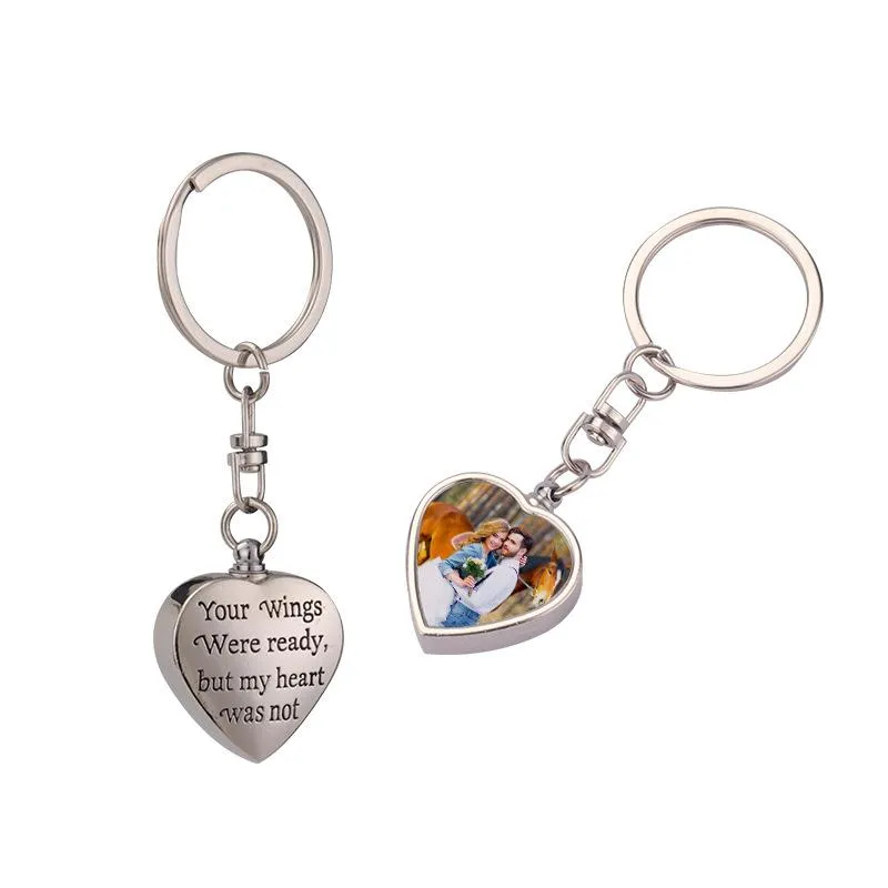 Mémoire Urne Sublimation Colliers Vierges pour Papa Maman Grand-Mère Ailes d'Ange Amour Coeur Croix Cendres Souvenir Pendentif Collier Blancs avec Entonnoir