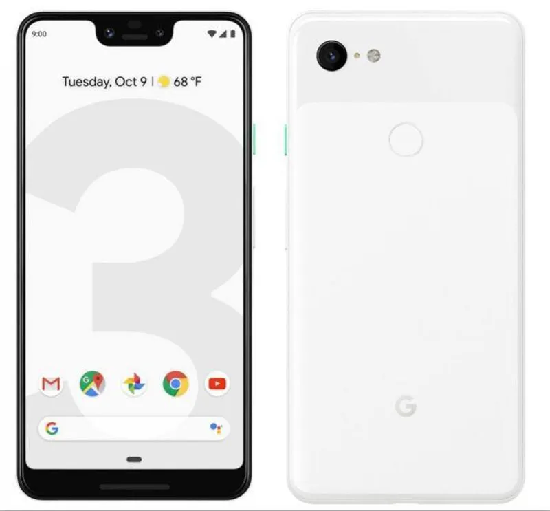 オリジナルのGoogle Pixel 3 XL 4G LTE携帯電話4GB RAM 64GB 128GB ROM Snapdragon 845 Octa Core Android 6.3 "フルスクリーン12.20MP NFC指紋IDスマート携帯電話