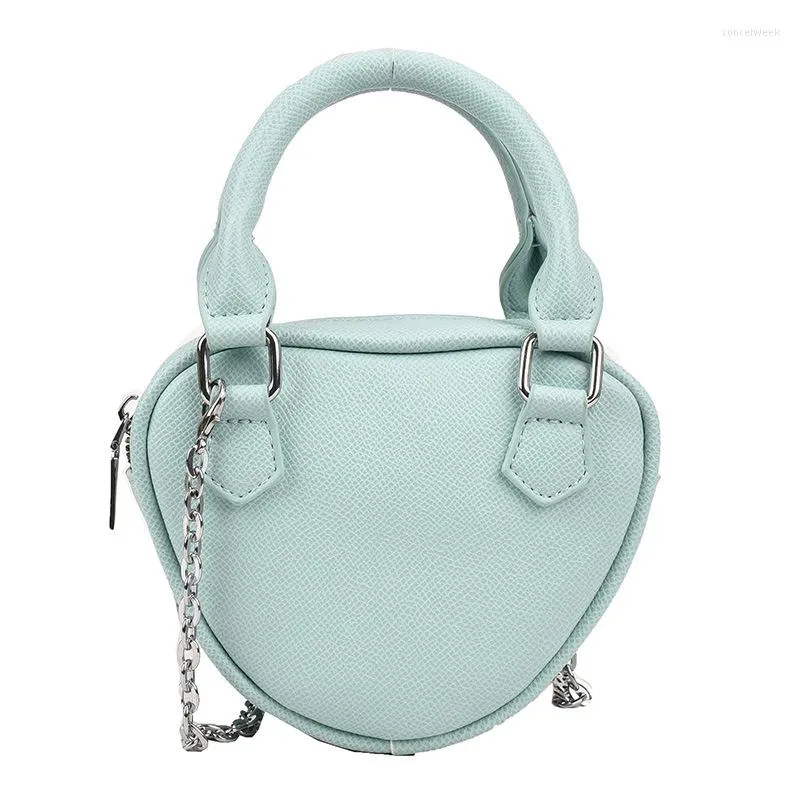 Evening Bags Young Girls Fashion Simple Heart-shaped Chain Messenger Shoulder Women's Trend Portable Casual All-match Totes Handbags