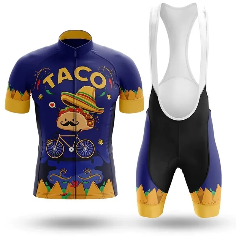 Jersey da equipe do Taco Bicycle Cycling Pro Set 2024 Summer Summer Roupas de bicicleta rápida seca Maillot Ropa ciclismo