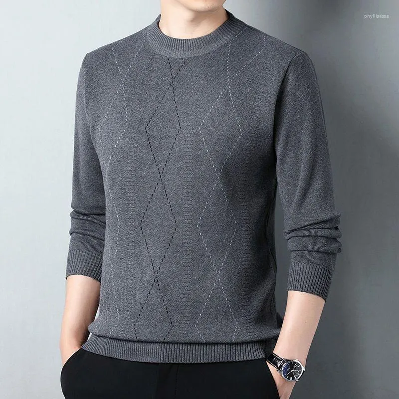 Männer Pullover 2023 High-End-Mode Marke Gestrickte Pullover Pullover Männlich Rundhals Herbst Winter Woolen Casual Jumper Kleidung Männer A107