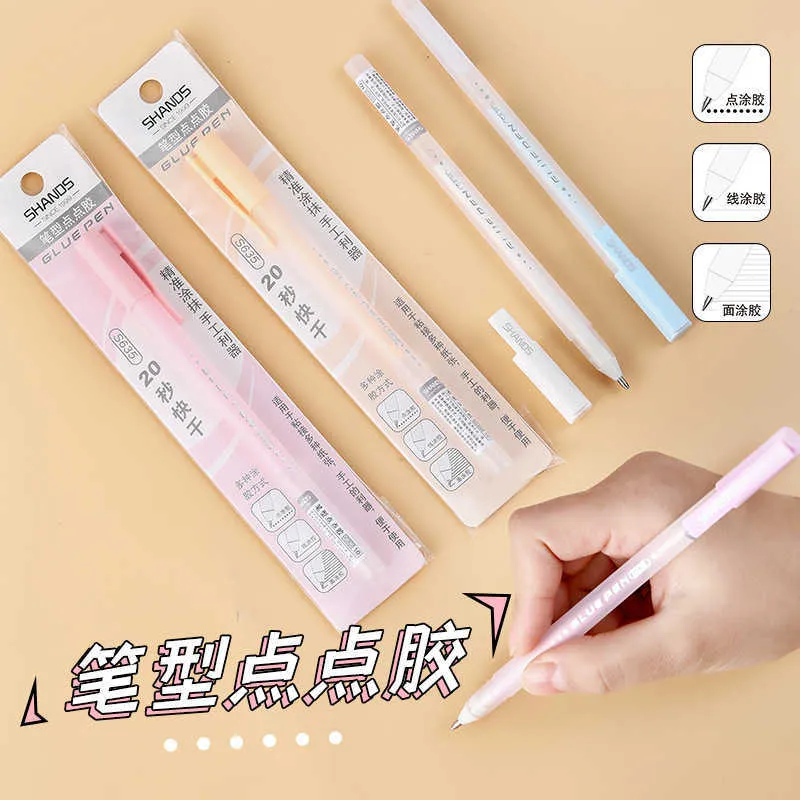 Macaron Colour Pen Modelling Dot Glue Color Quick Drying Hand In Account Adhesive DIY Korean Stationery Making Tools