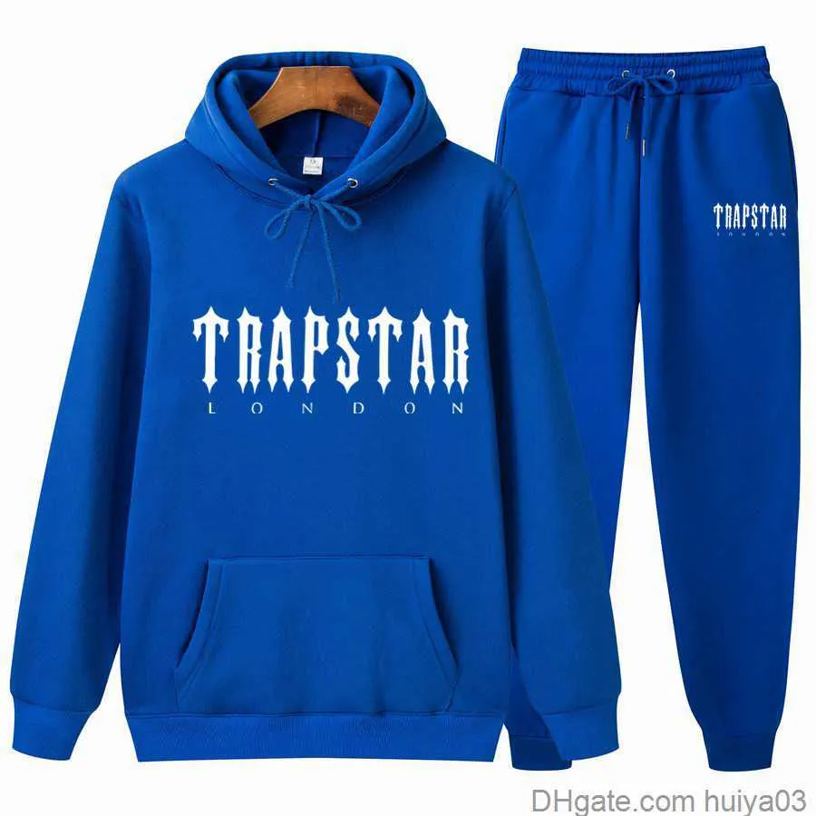 Tuta da uomo nuova TRAPSTAR Felpa con cappuccio moda Abbigliamento sportivo Abbigliamento uomo Jogging Casual Uomo Running Tute sportive Pantaloncini firmati 2 pezzi Set plus size huiya03