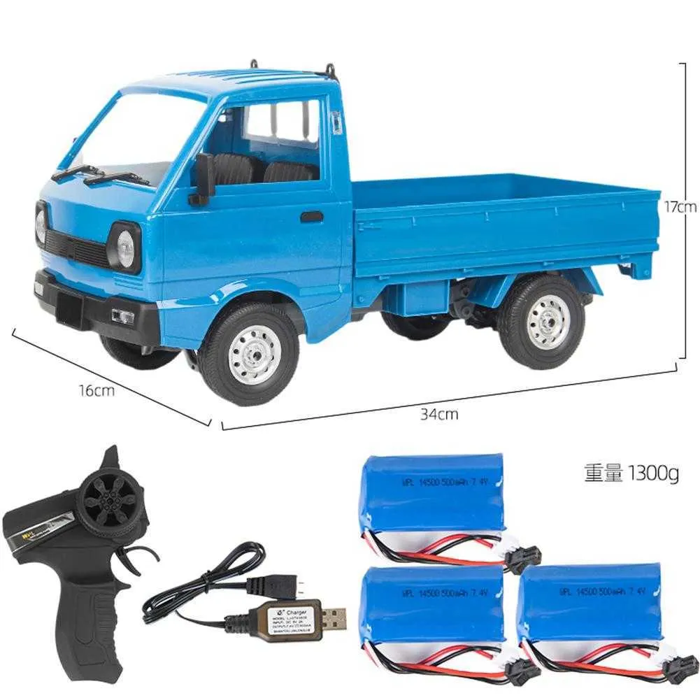 Electric/RC Car WPL D12 Remote Control Truck Full Scale Rear Drive