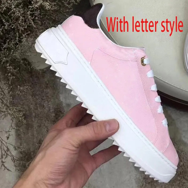 Casual Shoes Sneaker Trainers Woman Shoe Lady Sneakers Platform Men Gym Women Travel Leather Lace-Up 100% Cowhide Fashion Letters Thick Bottom Flat Large Size