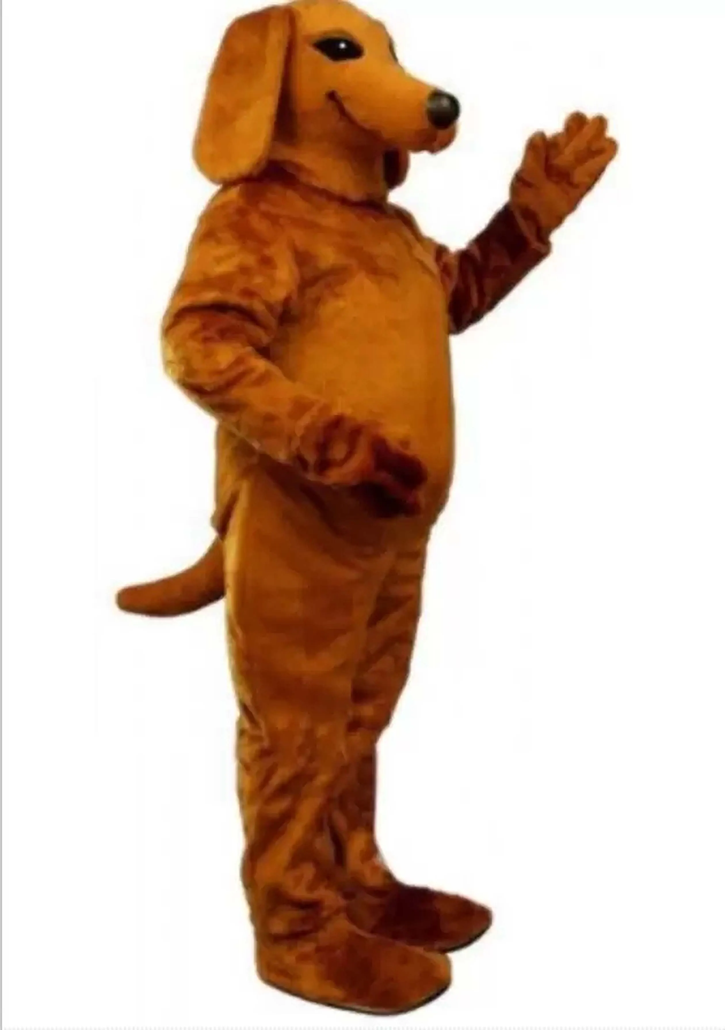 Fabrikverkauf Großer brauner Hund Maskottchen Kostüme Ausgefallenes Partykleid Cartoon Charakter Outfit Anzug Erwachsene Größe Karneval Ostern Werbung Thema Kleidung
