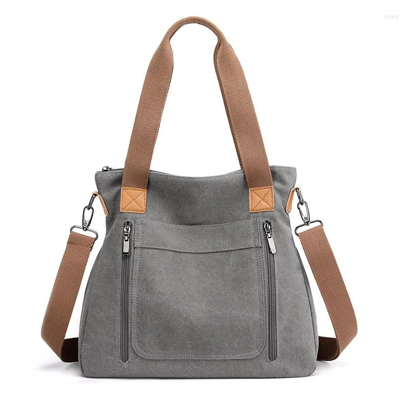 Avondtassen Handtas Voor Vrouwen Luxe Designer Grote Capaciteit Shopping Tote Bag Vrouwelijke Hoge Kwaliteit Canvas Schoudertas Crossbody