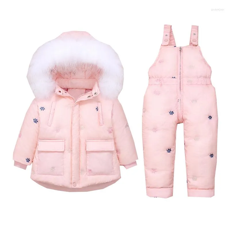 Kledingsets Jaar Overalls For Kids Toddler Baby Girl Boy Deskleding Children Coat Pant Set Hooded Parka