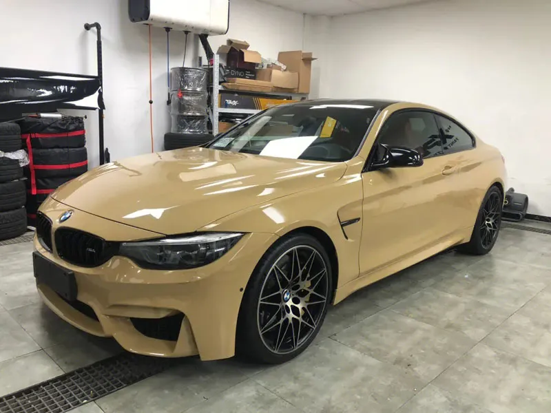 Desert Sand Vinyl Wrap Glossy Adhesive Decal Yellow Gloss