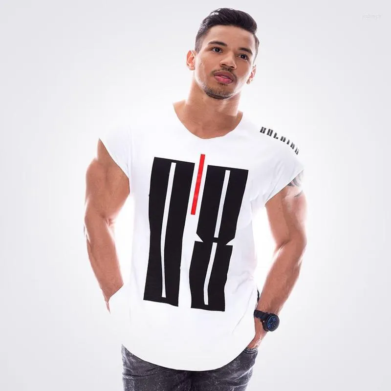 Herr t-skjortor sommar snabb torkning sport l￶s t-shirt fitness som k￶r tr￤ning kort ￤rm mode trend t-shirts