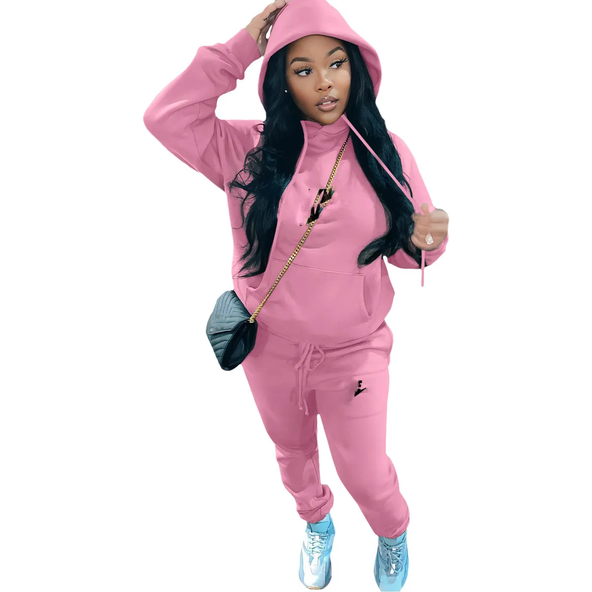 Women Tracksuit Set Hoodie Sweatshirt Pants Casual Jogging Sport Sweat Suit