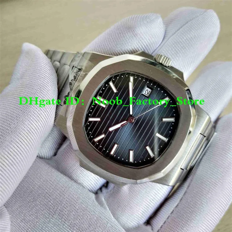 Новая фабрика S Новые мужские автоматические движения 40 мм часы Sport Dive Full Steel Classic 5711 1A Watches Прозрачные задние щитки274T