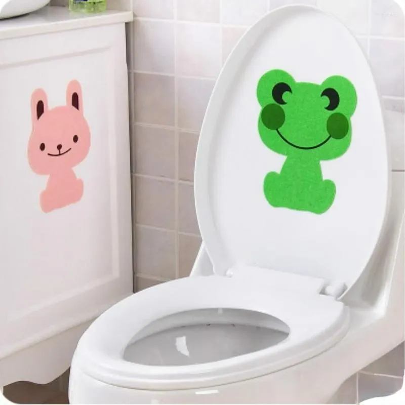 Couvre siège de toilette créatif maison dessin animé salle de bain épais feutre déodorant pâte bâton tampon