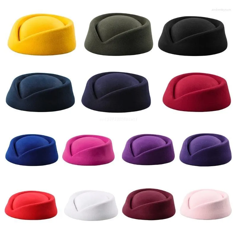 Berets beret hat czapki linii lotniczej stewardesa stewardesa vintage mundury pigułki łzy łzy