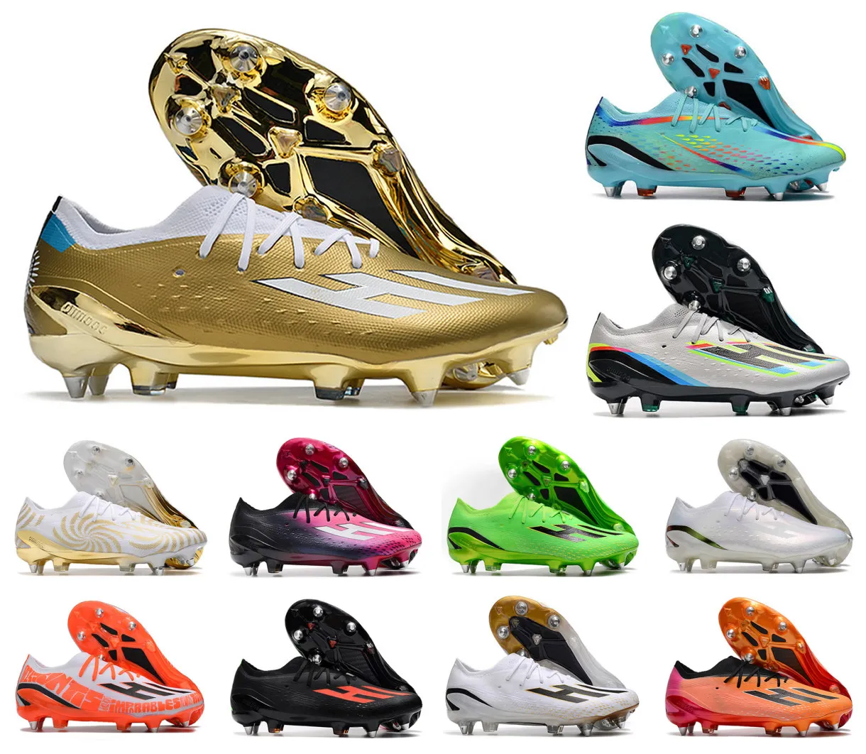 Chaussures de football pour hommes X SPEEDPORTAL.1 SG Bottes Steel Spike Outdoor Lace-Up Cleats Taille US 6.5-11