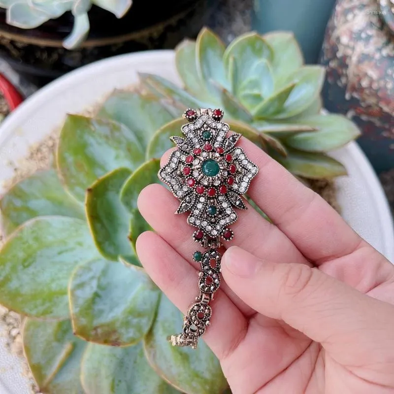 L￤nkarmband neovisson kvinnor glida armband modestil turkisk antik guldf￤rg ih￥lig handled smycken br￶llop brud g￥va