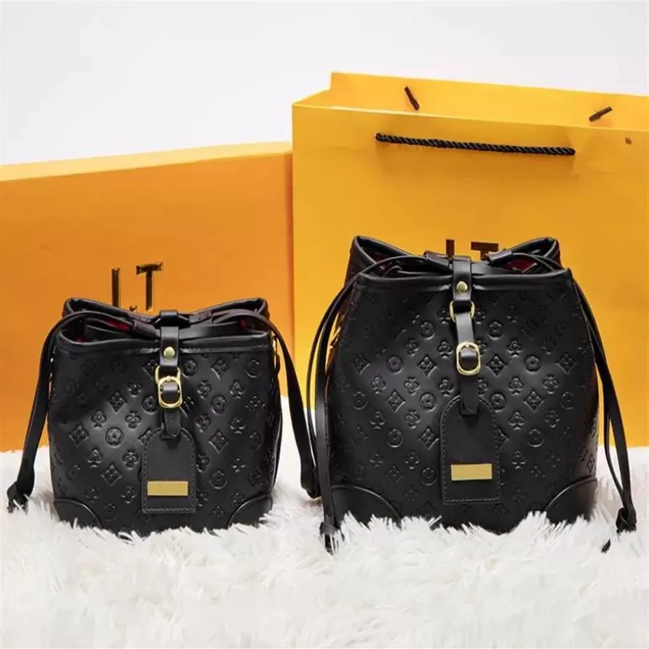 Luxe sacs à bandoulière en cuir souple sac seau femmes à la mode tout-match une épaule sacs de messager mode sac à main245S