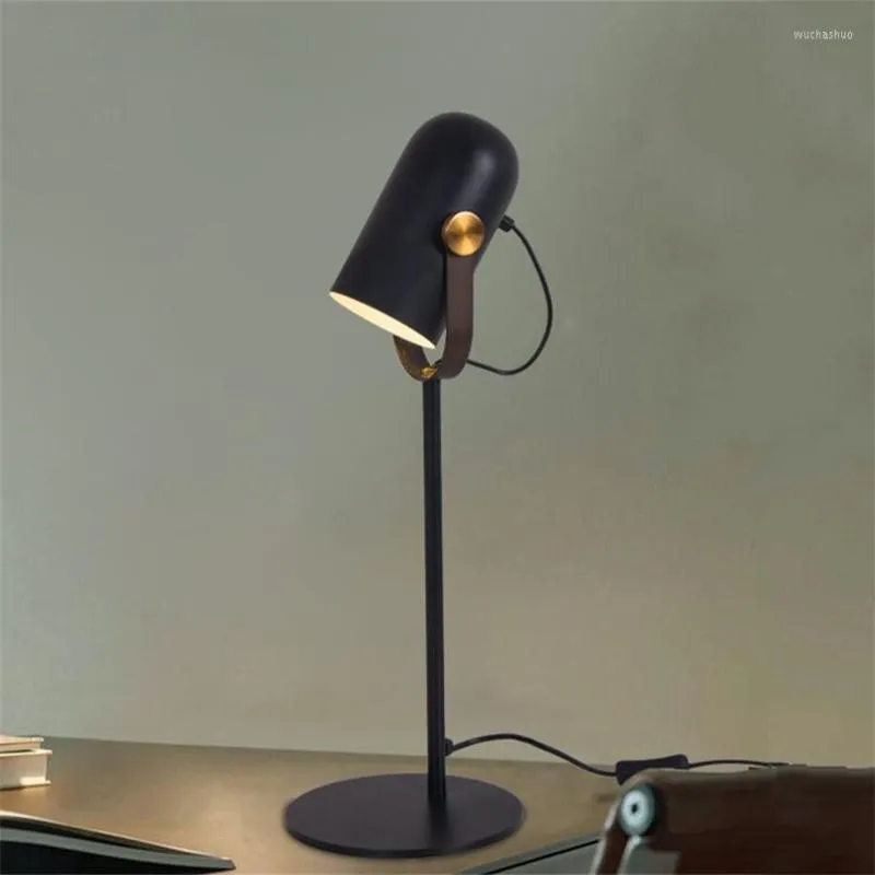 Tischlampen, europäische minimalistische moderne Lampe, Schlafzimmer, Wohnzimmer, Arbeitszimmer, Nachttisch, drehbar, Schmiedeeisen, E27