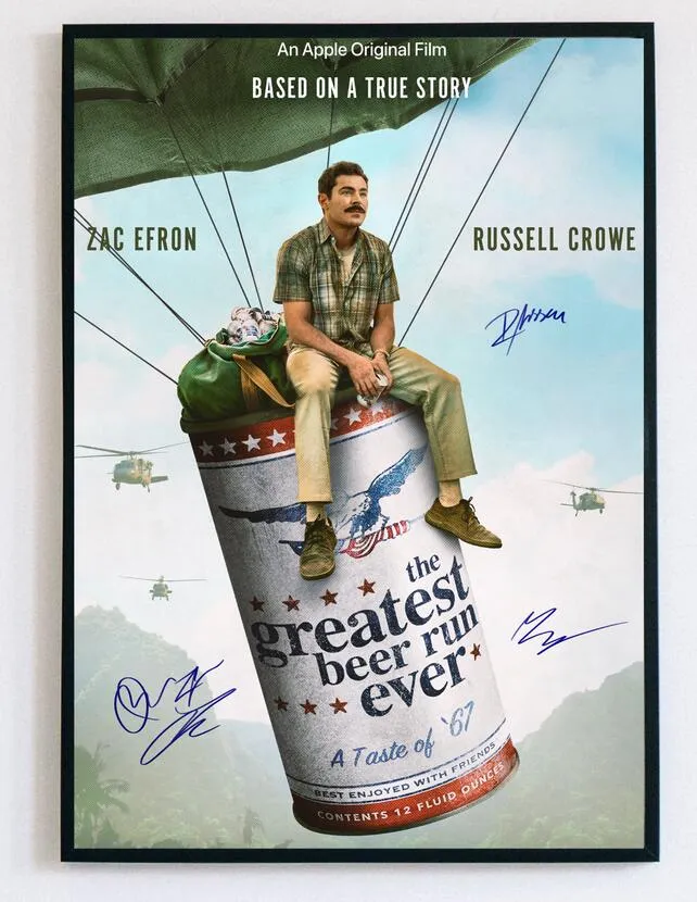 THE GREATEST BEER RUN EVER FILM FULL CAST SIGNED Paintings Art Film Print Silk Poster Home Wall Decor 60x90cm