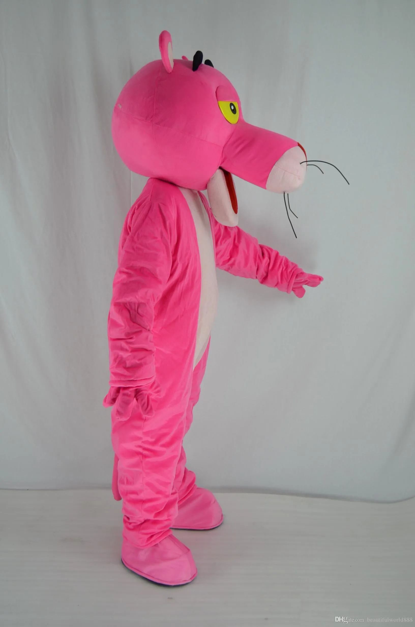 dress up pink panther Cosplay Pink Panther Mascot Costume Halloween Party Cartoon Dress Parade  Outfits