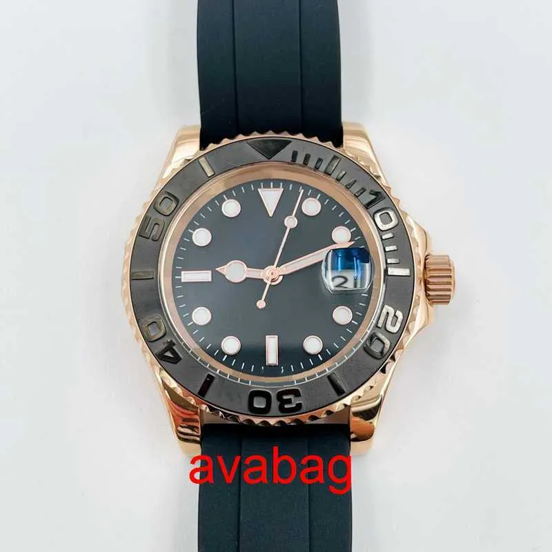 Wristwatches Mens Automatic Mechanical Movement Watch Men Watches 40mm Fashion Business Rubber Wristwatch Montre De Luxe8
