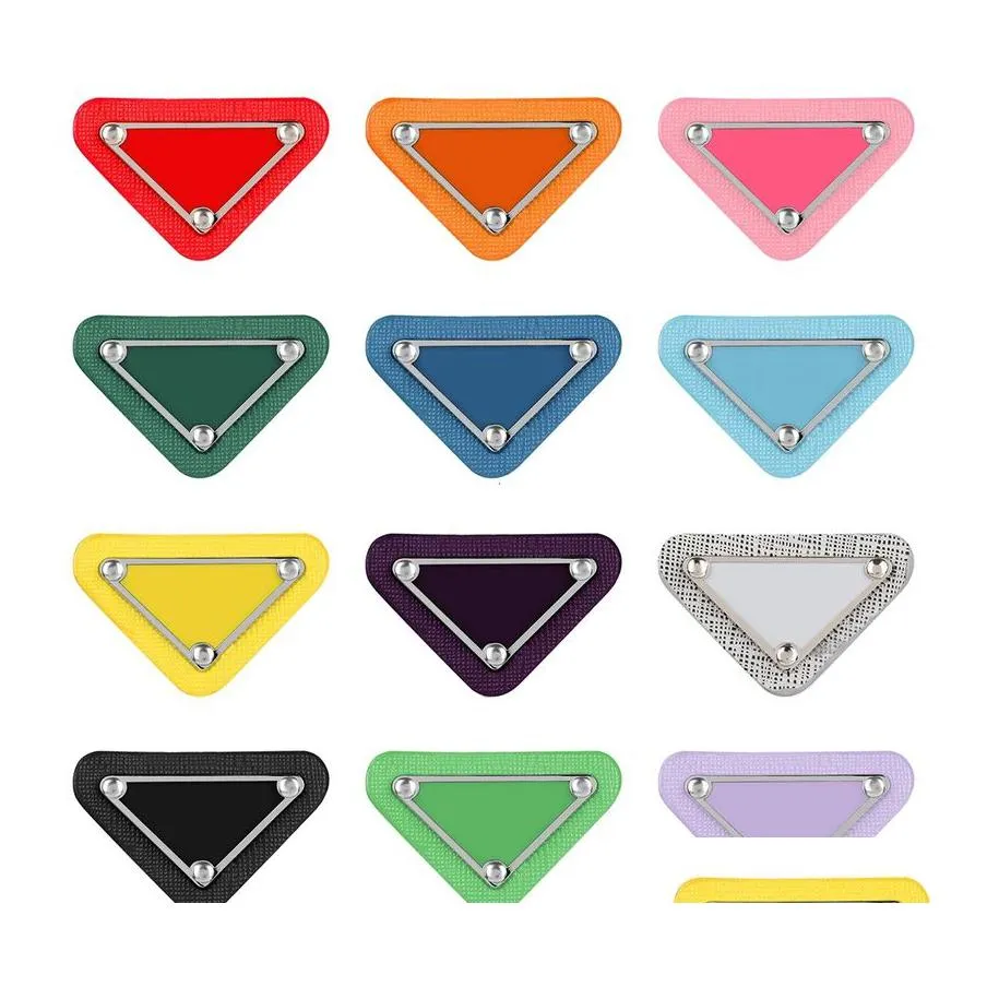 Sying Notions Tools Triangar Brand Logo för kläder DIY Customes Sy On Hat Jack Jeans Leather Clothes Applique Stickers Badge DHKLS