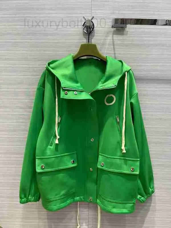 Dames Jackets Designer Jacket Autumn Luxury merk Designer paar Winter Nieuw Stitching Leather Retro Coat Motorfietskleding Groen honkbaluniform A8IR