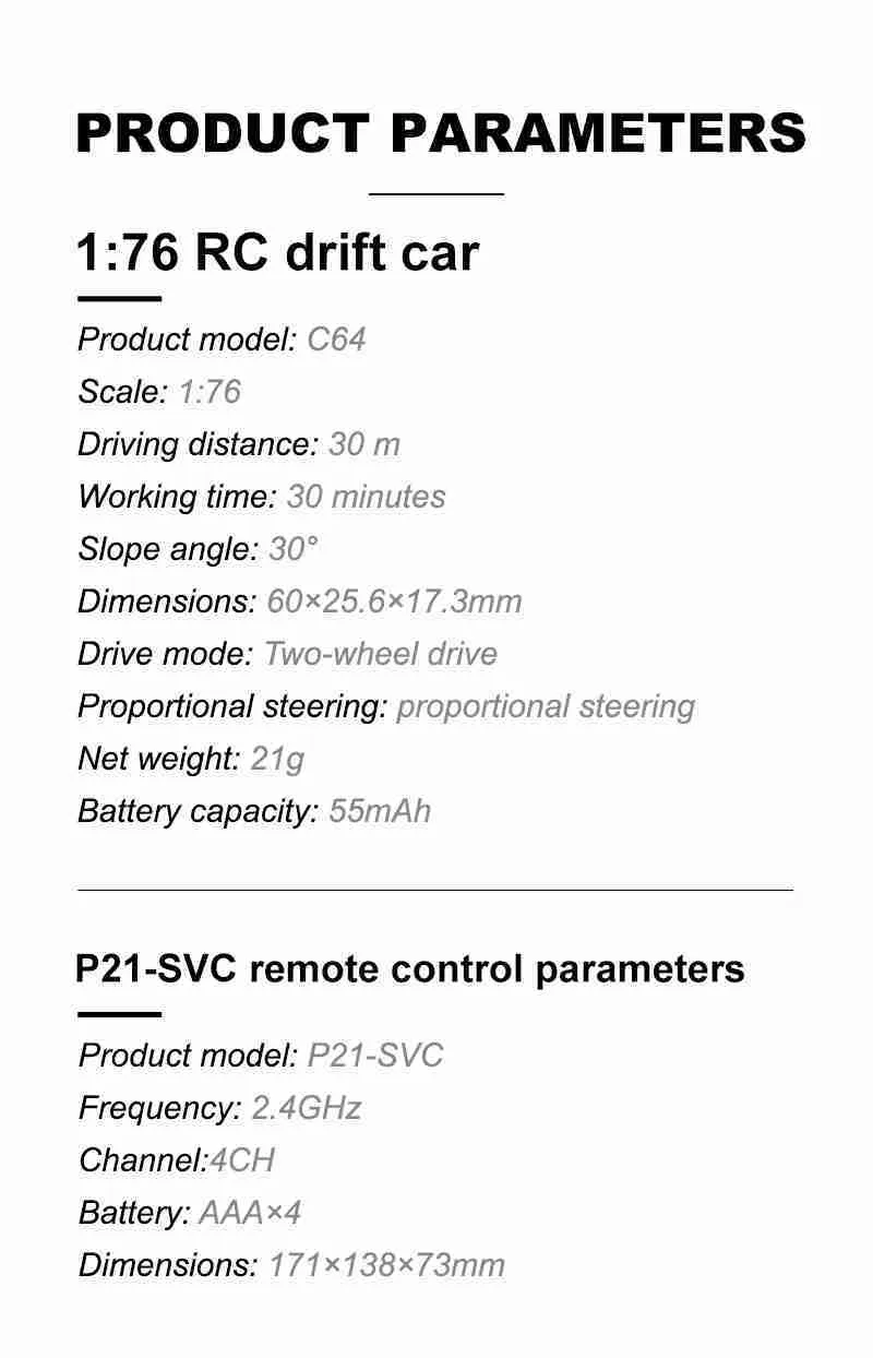 Turbo Racing Brushless Drift Rc C64 1.76 Drift RC With Gyro Full