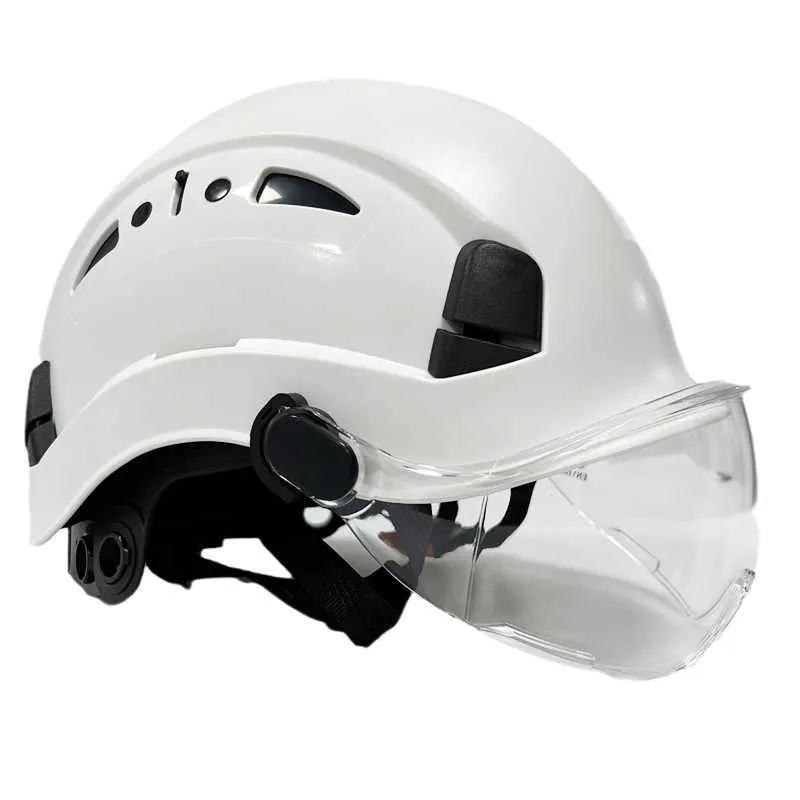 Wholesale CR08 ANSI Construction Safety Hard Hat With Visor Goggles