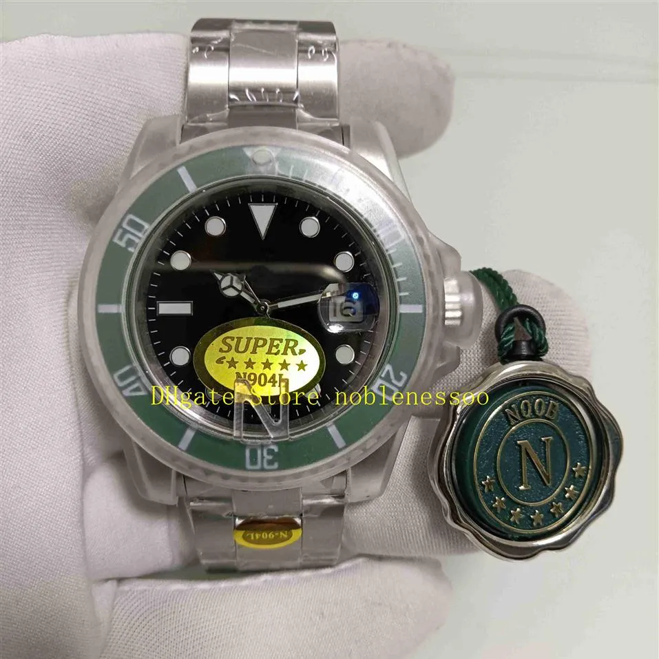 3 стиля Super N Factory Watch 904L Стальные мужские мужские 41 мм сапфировое стекло 126610 черный циферблат зеленый керамический рамник 126610LN 126619LB Diving E244L