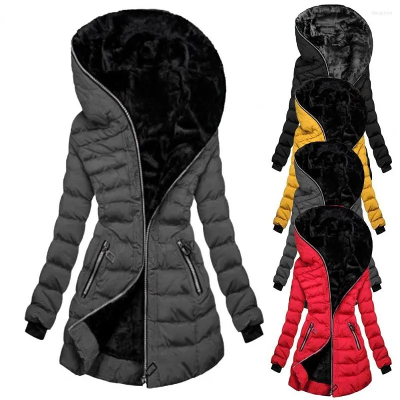Women's Trench Coats Long Fabulous Elastic Cuff Quilted Lady Coat Smooth Sleeve For Work