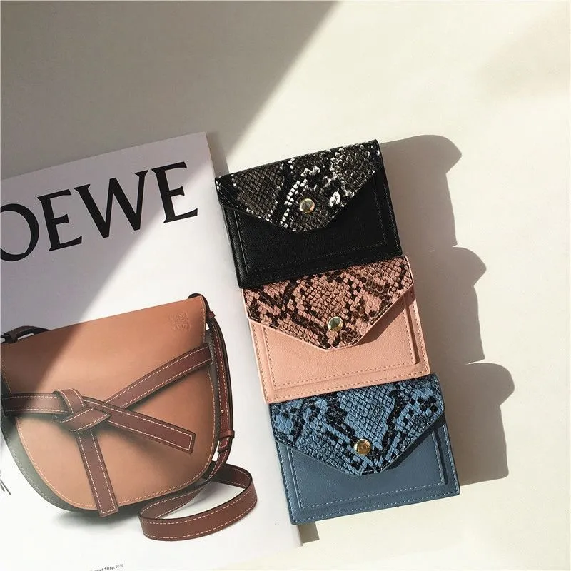 Designer women's purse custom vintage envelope short thin Korean change mini card holder
