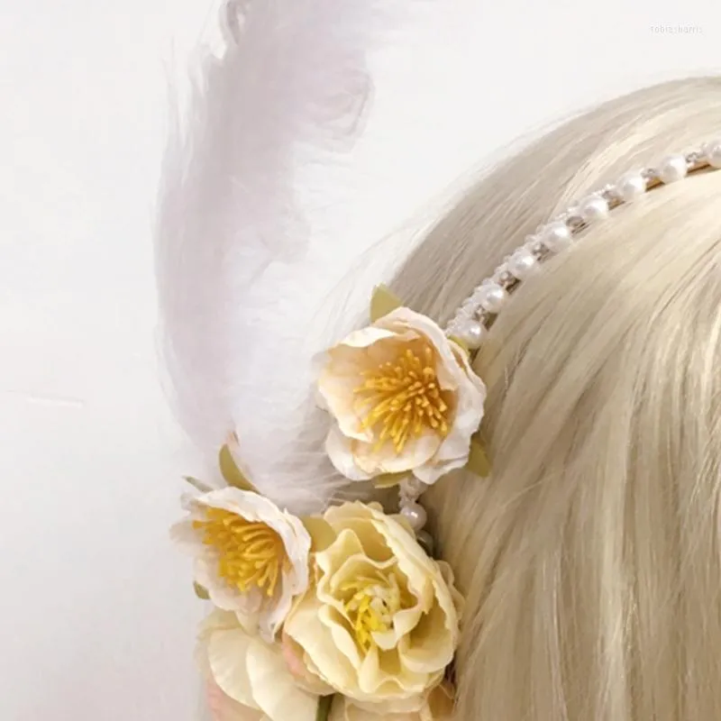 Coiffures Halloween Party Hairband Princesse Fleur Hair Band Femmes Fille Cosplay Costume