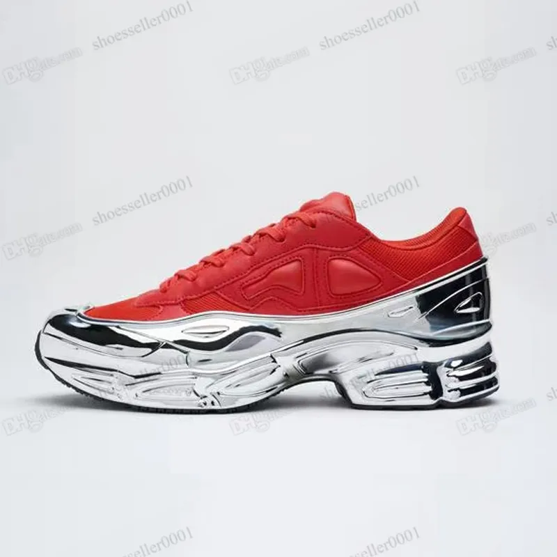 raf Simon Ozweego Chaussures décontractées Clunky Metallic Silver originaux rouleau de choc hommes femmes baskets classiques noir bleu rose rouge formateurs dorky FSCY