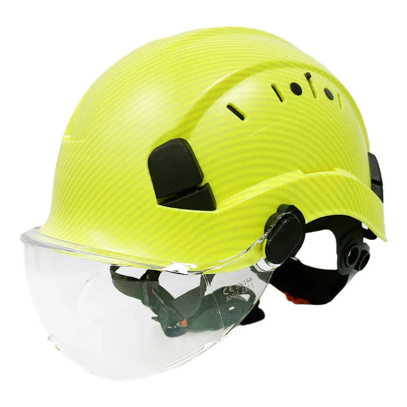 Darlingwell Construction Safety Helmet met bril vizier ce abs hard hoed licht ANSI industriële werk hoofdbescherming redding