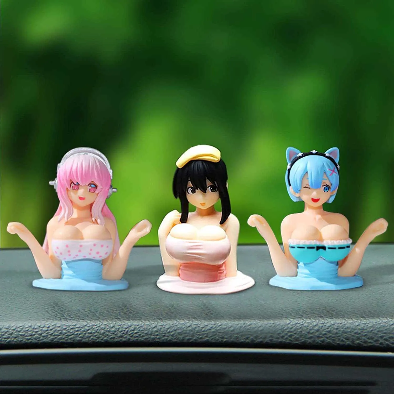 Shaking Chest Kanako Car Dashboard Decoration Anime Sexy Doll Figurine Gift