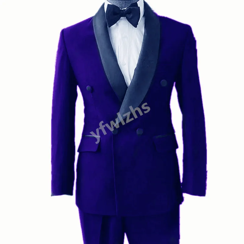 Tuxedos de casamento masculino de peito duplo Shawl lapeel empresário formal jaqueta masculina blazer noivo Tuxedo calças 2107