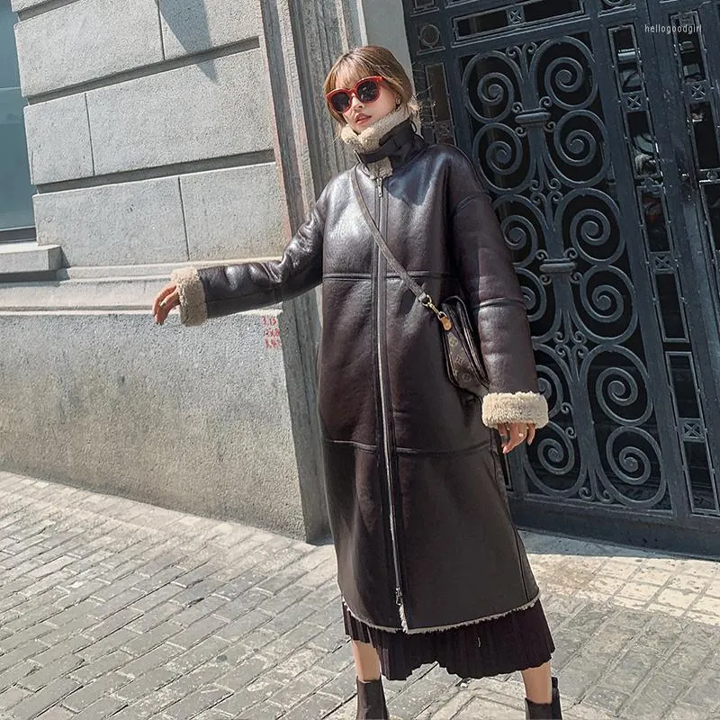 Wilda leather clearance coat
