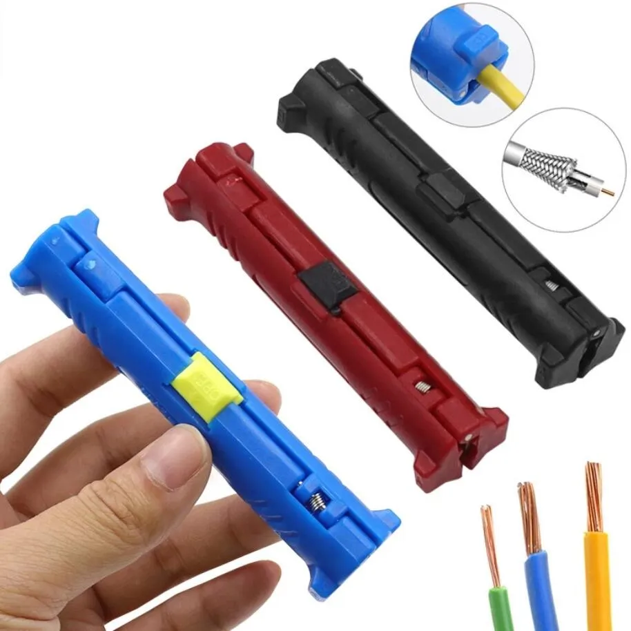 Pince à dénuder universelle multifonctionnelle couteau à dénuder fil câble stylos Cutter rotatif Coaxial pince