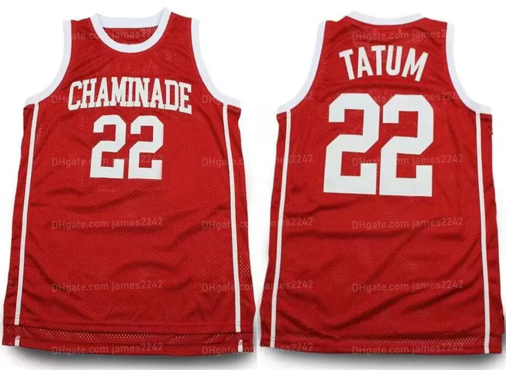 Custom Jayson Tatum #22 koszulka koszykówki Chaminade College Preparatory School Jerseys Men's Ed Red Dowolne nazwisko S-4xl