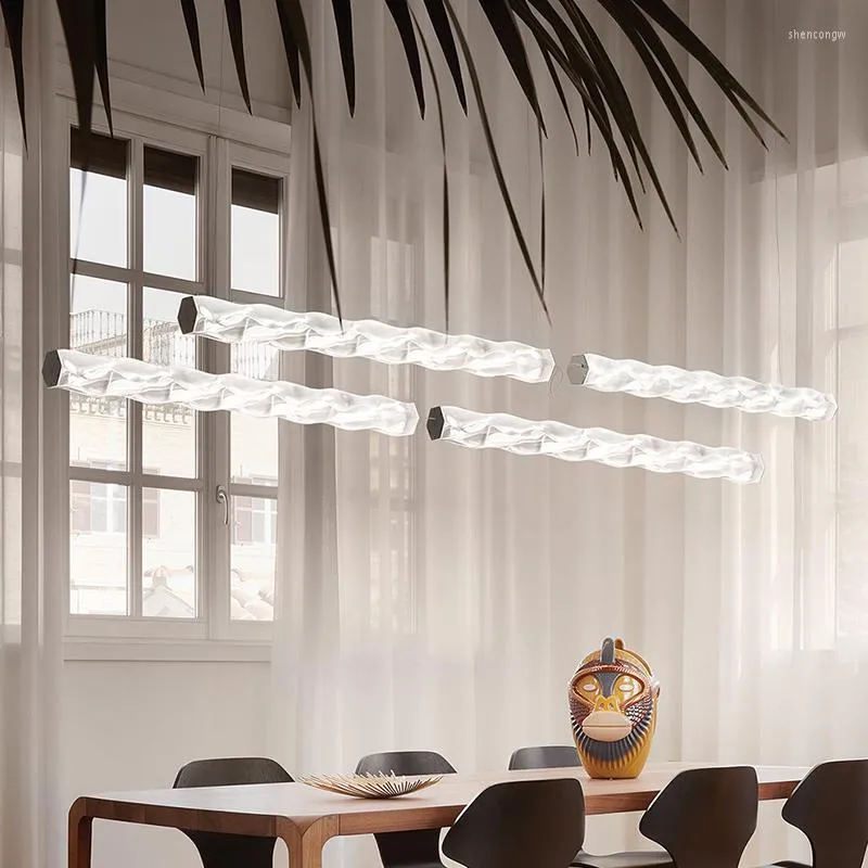 Kolye lambaları Modern Minimalist Ofis Ön Büro Yemek Odası Avize İtalyan Tasarım Yaratıcı Oturma Yatak Odası Şerit lambası