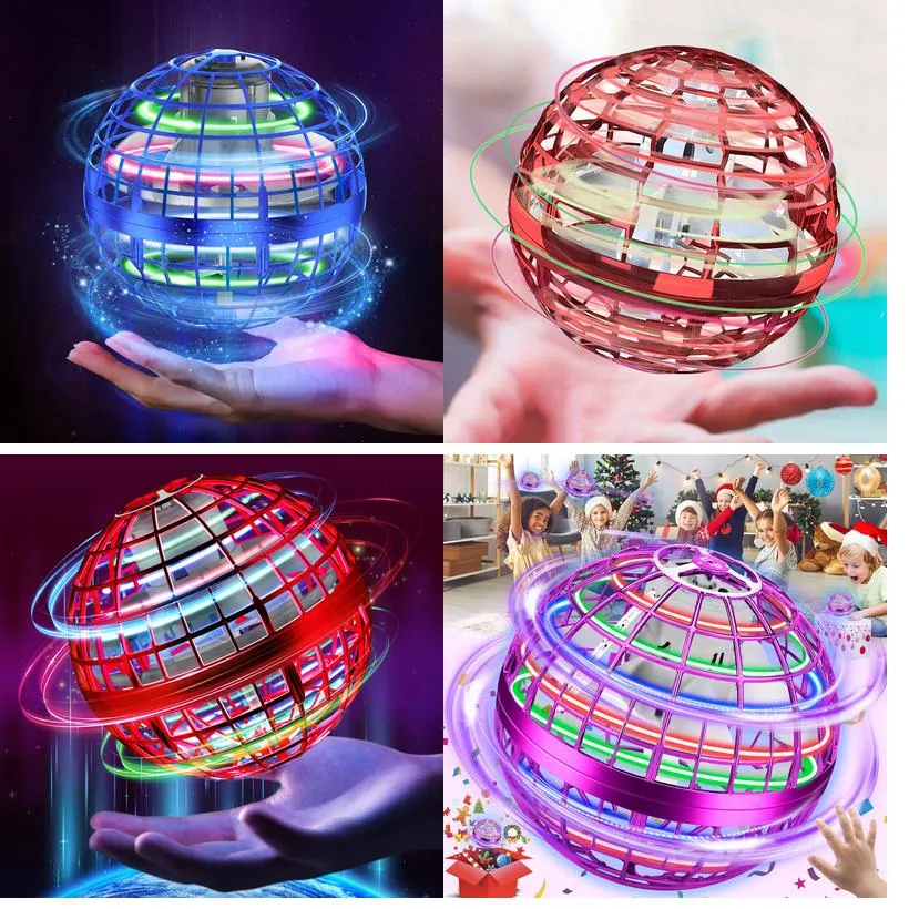 Electric/RC Aircraft Magic Ballon Fly Ball UFO voor Kid Flying Toys Globe Shape Controller Mini Drone Toy 2022 Verbeterde ingebouwde RGB Ammbk