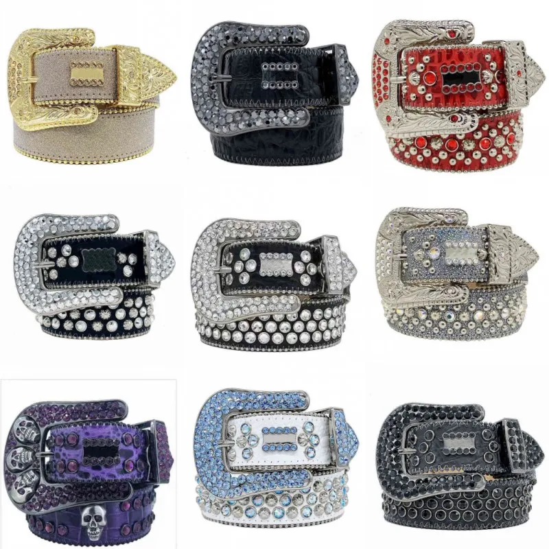 Bling Belts for Men Designer Luxurys Lederen riem Dames klassieke Cintura Letter Diamond Buckle Western Style Lady Unieke cinturon wit zwart brede dunne designer riem