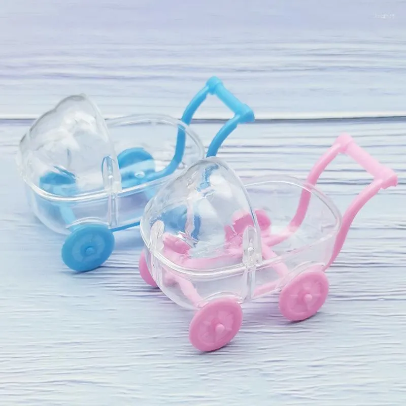Present Wrap Creantive Personlig babydusch och fullmånefest Mini Cradle Bassinet Trolley Favor Candy Boxes