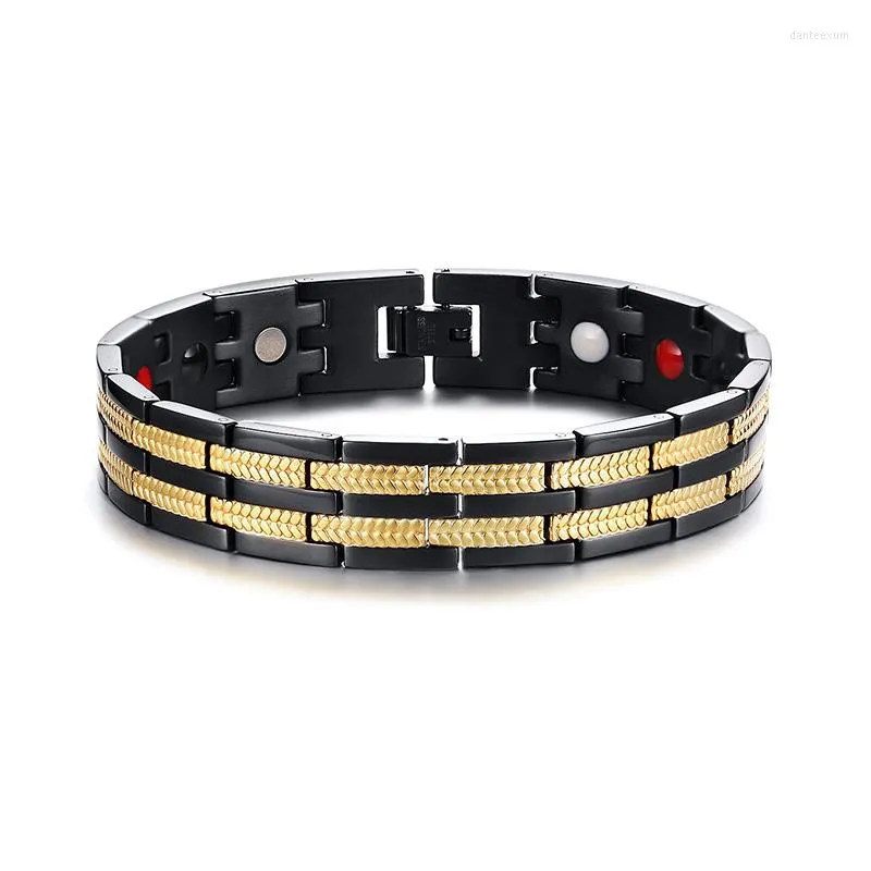 Länkarmband Ryssland Style magnetterapi germanium charm armband för män äktenskap jubileum födelsedag present party smycken man