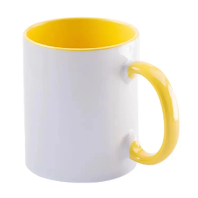 Sumex Set di 24 tazze da caffè in ceramica bianca con manico a forma di cuore, per tè, latte, latte, cioccolata calda, 325 ml