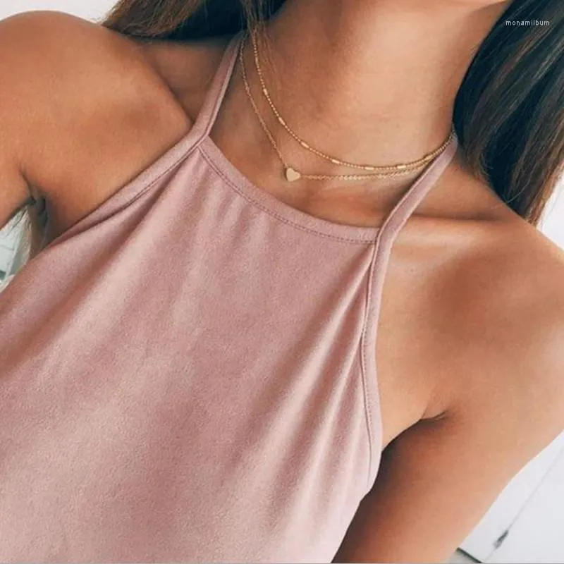 Choker Trendy Colliers Für Frauen Goldene Silber Farbe Doppel Schicht Mode Halskette Geschenk Freund Herz Hals Schmuck Drop